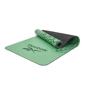 Tappetino Yoga Reebok in gomma naturale - 4 mm - Mandala verde