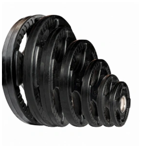 Set di Disco olimpico in caucciù 4 impugnature Body-Solid nero