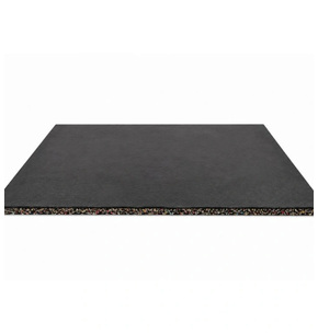 Pavimentazione in Gomma Continua 20 mm 100 x 100 cm Nero Opaco