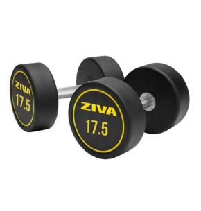 Manubri rotondi gomma Ziva Performance (paio) (Peso: 17.5kg)