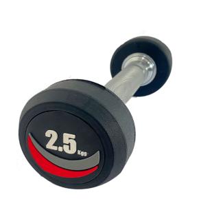 Manubri tondi in gomma fitnessdigital Pro Style  (Peso: 2.5kg, Colore: Rosso)