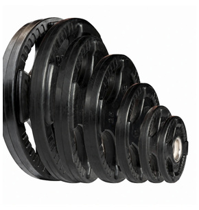 Set di Disco olimpico in caucciù 4 impugnature Body-Solid nero