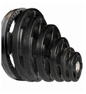 Set di Disco olimpico in caucciù 4 impugnature Body-Solid nero (Peso: 200kg)