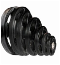 Set di Disco olimpico in caucciù 4 impugnature Body-Solid nero