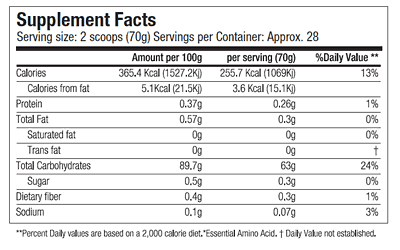 a-70 nutricional info